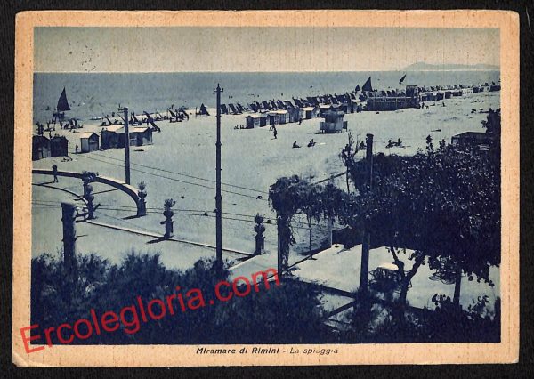 ai0884 - CARTOLINA D'EPOCA - Rimini Provincia - Miramare di Rimini