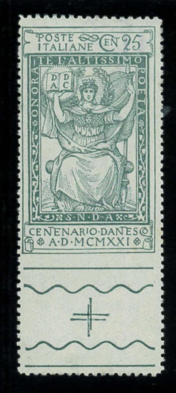 P3972 A - ITALIA REGNO , SASSONE 117ha, NON DENTELLATO IN BASSO , GOMMA INTEGRA.
