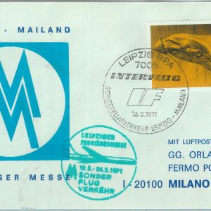 83172  - GERMANY DDR - Postal History - FIRST FLIGHT:  Liepzig  MILAN  # 783 LL