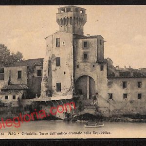 ah7742 CARTOLINA D'EPOCA-Pisa Città -Torre dell'antico arsenale della Repubblica