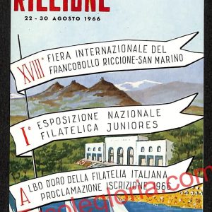 ah9916 CARTOLINA D'EPOCA - Riccione -1°Esposizione Nazionale Filatelica Juniores