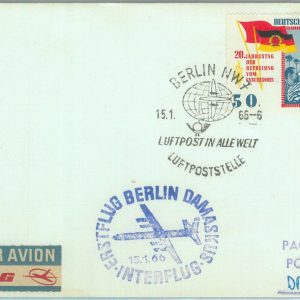 83176 - GERMANY DDR - Postal History - FIRST FLIGHT: Berlin - DAMASCUS 1966
