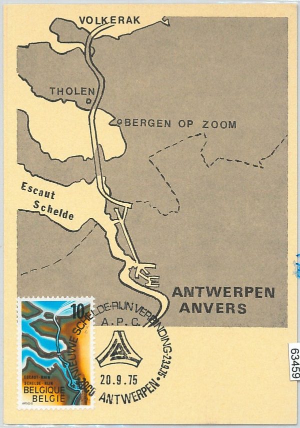 63459 -  BELGIUM - POSTAL HISTORY: MAXIMUM CARD 1975 -  MAP