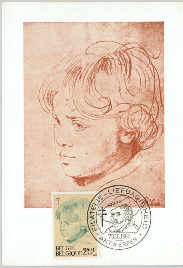 63412 -  BELGIUM - POSTAL HISTORY: MAXIMUM CARD 1963 -  ART antituberculosis