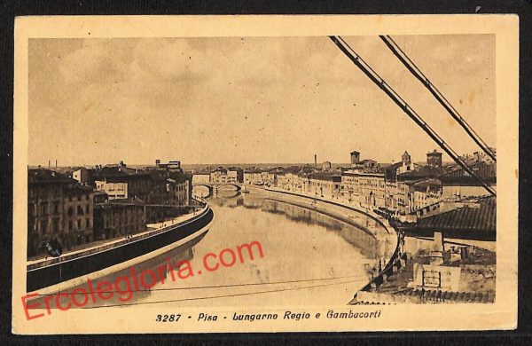 ah7745 - CARTOLINA D'EPOCA - Pisa Città - Lungarno Regio e Gambacorti