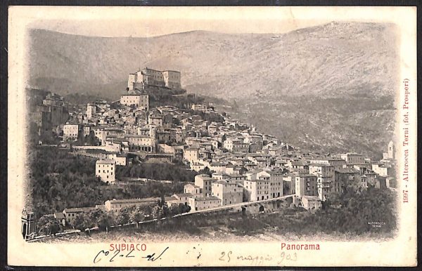 ad8587 - CARTOLINA D'EPOCA - Roma Provincia - Subiaco  1903