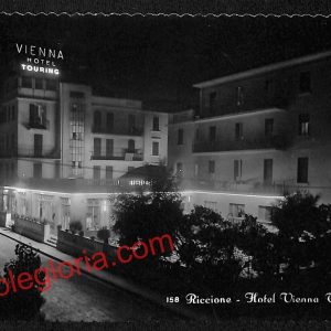 ah9919 - CARTOLINA D'EPOCA - Riccione Città - Hotel Vienna Touring