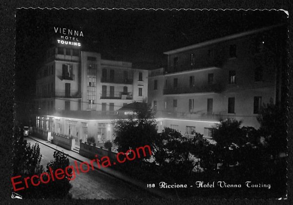 ah9919 - CARTOLINA D'EPOCA - Riccione Città - Hotel Vienna Touring