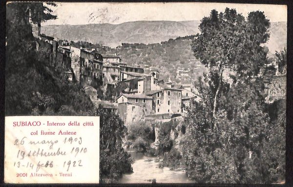 ad8594 - CARTOLINA D'EPOCA - Roma Provincia - Subiaco  1903
