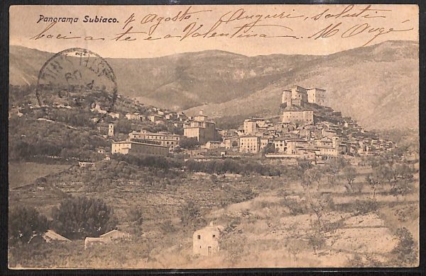 ad8595 - CARTOLINA D'EPOCA - Roma Provincia - Subiaco  1909