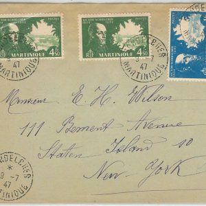 45069   MARTINIQUE -  POSTAL HISTORY: COVER from SCHDELCHER to USA 1947