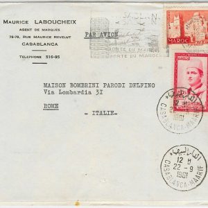 45024 -  MAROC Morocco -  POSTAL HISTORY -  AIRMAIL COVER to ITALY 1961