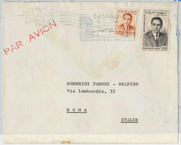 45057 -  MAROC Morocco POSTAL HISTORY - Airmail  COVER to ITALY 1962