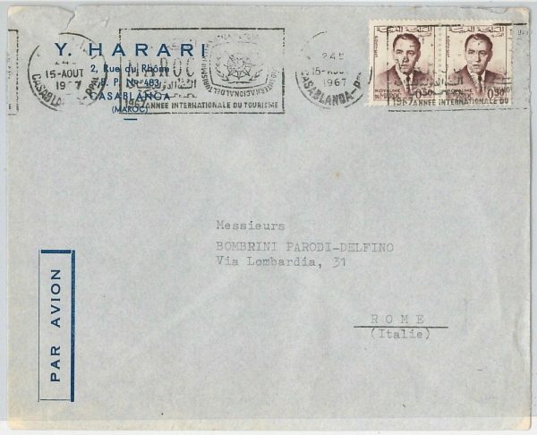 45063 -  MAROC Morocco POSTAL HISTORY -  COVER to ITALY 1967