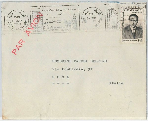 45055 - MAROC Morocco -  POSTAL HISTORY - Airmail  COVER to ITALY 1963