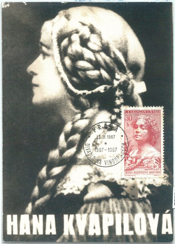 72822 - Czechoslovakia - Postal History - MAXIMUM CARD - THEATRE  Hana Kvapilová