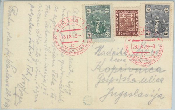 75089 - Czechoslovakia - POSTAL HISTORY - POSTCARD  with nice Prag postmark 1929