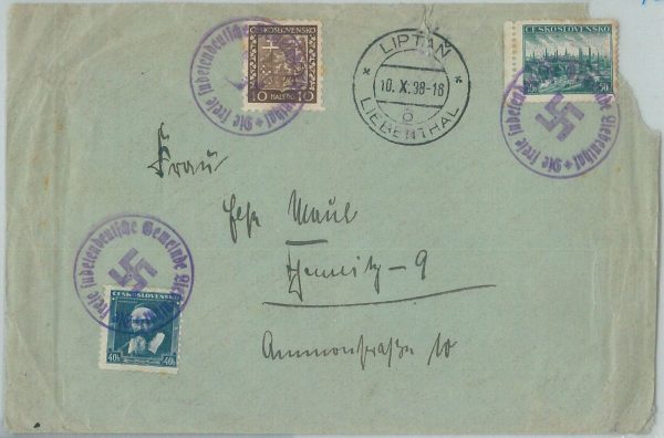 77398 - Bohemia-Moravia - Postal History - Censored COVER to ITALY 1940