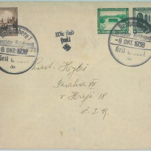 82023 - GERMANY - POSTAL HISTORY - Sudetten   COVER  8.10.1938  Czechoslovakia