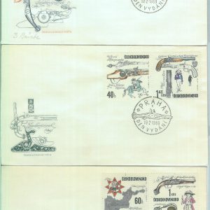 86860 - Czechoslovakia  POSTAL HISTORY - 3 FDC COVERS military WEAPONS guns 1969