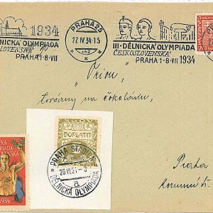 15273 - Czechoslovakia - POSTAL HISTORY - Special POSTMARK - 1934 OLYMPICS