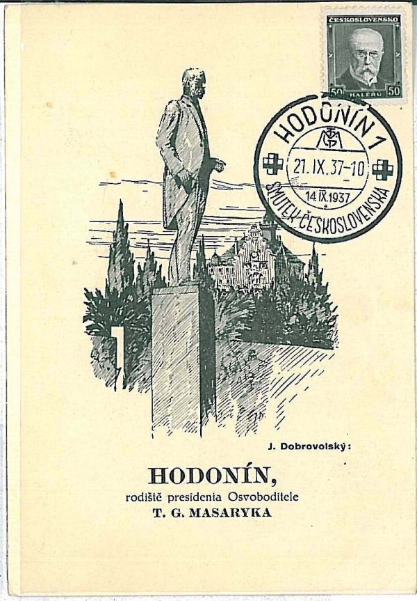 21464 - Czechoslovakia - MAXIMUM CARD : FAMOUS PEOPLE 1937 : DOBROVOLSKY