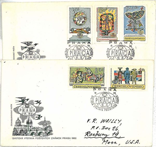 21809 - Czechoslovakia - POSTAL HISTORY - Set of 2 FDC COVER 1962 PICASSO DOVES