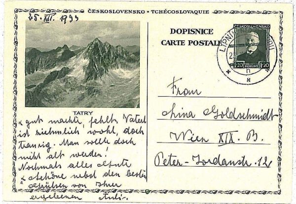 21994 - Czechoslovakia - POSTAL HISTORY - Piture STATIONERY CARD 1933 Mountain
