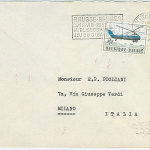 60219 - BELGIUM - POSTAL HISTORY - AVIATION: postmark on COVER 1957 - HELICOPTER