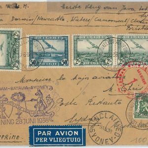 65250 - BELGIUM -  POSTAL HISTORY: FIRST FLIGHT COVER - Muller # 232  AUSTRALIA