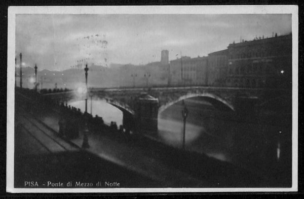ad0021 - CARTOLINA D'EPOCA - Pisa Città - Ponte di Mezzo  1925