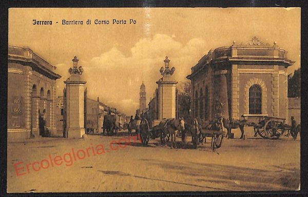 ae6136 - CARTOLINA D'EPOCA - Ferrara Città - Barriera di Corso Porta Po