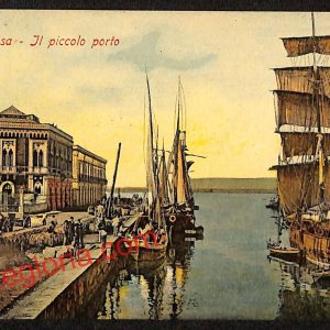 ai6590 - CARTOLINA D' EPOCA - Siragusa Città - Il Piccolo Porto