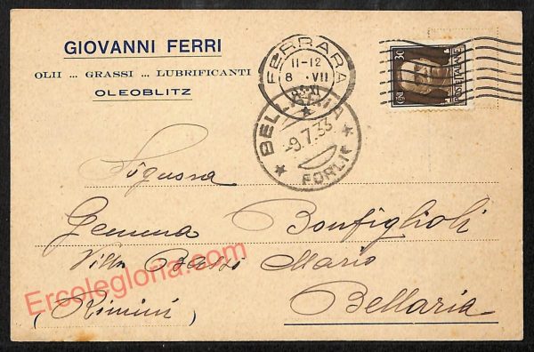 ae6212 - CARTOLINA D'EPOCA - Ferrara Città - Giovanni Ferri   ''Oleoblitz''