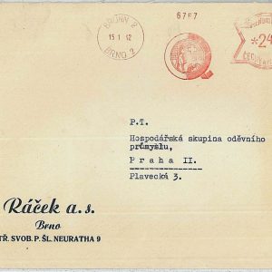 30045 - Czechoslovakia - POSTAL HISTORY - postmark on COVER 1942 RED CROSS
