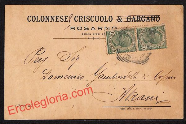 ah9626 - STORIA POSTALE - Reggio Calabria Provincia - Rosarno