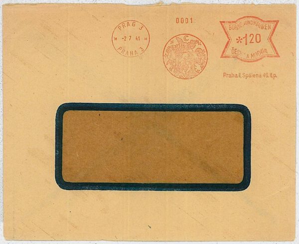 31515 Czechoslovakia Bohemia-Moravia POSTAL HISTORY - MACHINE POSTMARK medicine