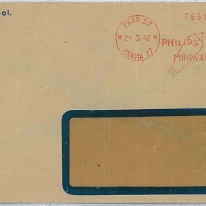 31519 - Czechoslovakia Bohemia-Moravia POSTAL HISTORY: Red POSTMARK Electricity