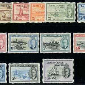 P2710 - TURKS AND CAICOS YVERT 147/59 GEORGE THE V DEFINITIVE SET. MNH