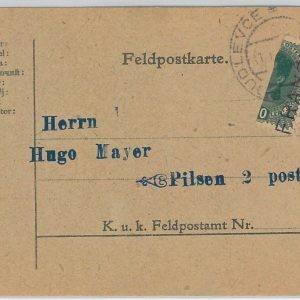 41858 Czechoslovakia - POSTAL HISTORY - FELDPOSTKARTE FELD POST from Doudlevce