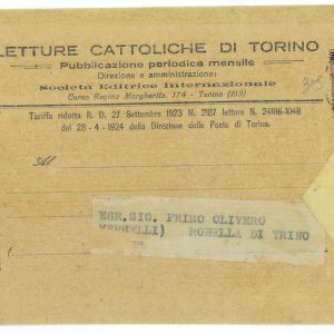 P 1124 - ITALIA REGNO ,  1928 SASSONE 136 ISOLATO SU FASCETTA PER GIORNALI