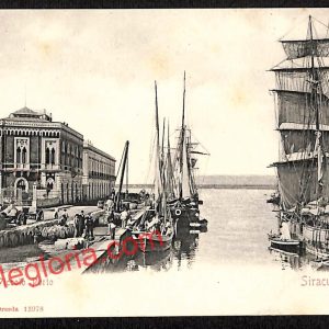 ai6610 - CARTOLINA D' EPOCA - Siragusa Città - Il Piccolo Porto