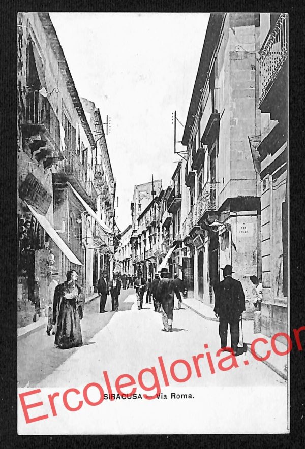 ai6611 - CARTOLINA D' EPOCA - Siragusa Città - Via Roma