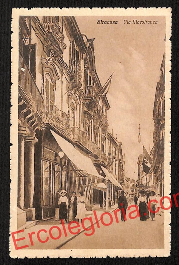 ai6620 - CARTOLINA D' EPOCA - Siragusa Città - Via Maestranza
