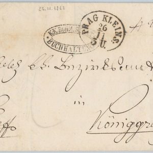 50585 - CZECHOSLOVAKIA - POSTAL HISTORY: COVER from PRAG KLEINSETE 1863