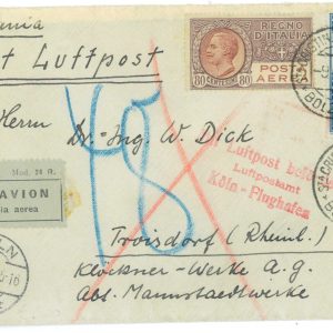 P 1132 - ITALIA REGNO ,PA 3 A, + 1,25 ANNO SANTO,SU BUSTA , IN ESATTA TARIFFA