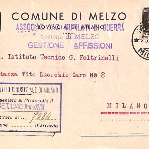 ac4230 - CARTOLINA D'EPOCA - Milano Provincia -  MELZO