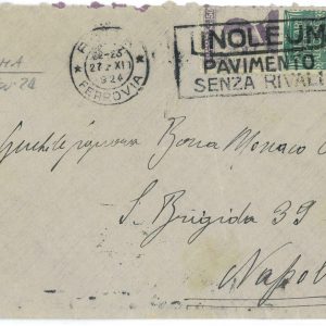P 1138 - ITALIA REGNO , 1924 PUBBLICITARIO AMILCARE PIPERNO 50 CT SU BUSTA