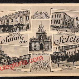ai6630 - CARTOLINA D' EPOCA - Siragusa Città - Chiesa S. Bartolomeo