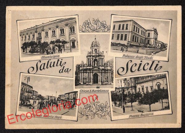 ai6630 - CARTOLINA D' EPOCA - Siragusa Città - Chiesa S. Bartolomeo